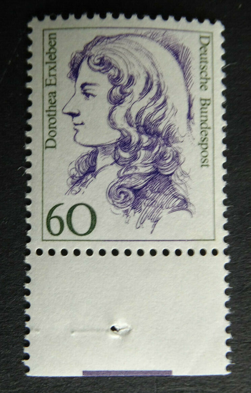 Dauerserie Frauen 60 Pf Michel 1332 Unterrand Mit Farbstrich Mitte Sehr Selten 