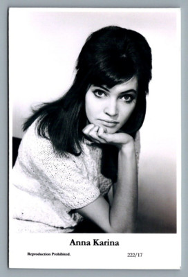Anna Karina (C) Swiftsure 2 Postcards year 2000 modern print 222/17 & 222/20
