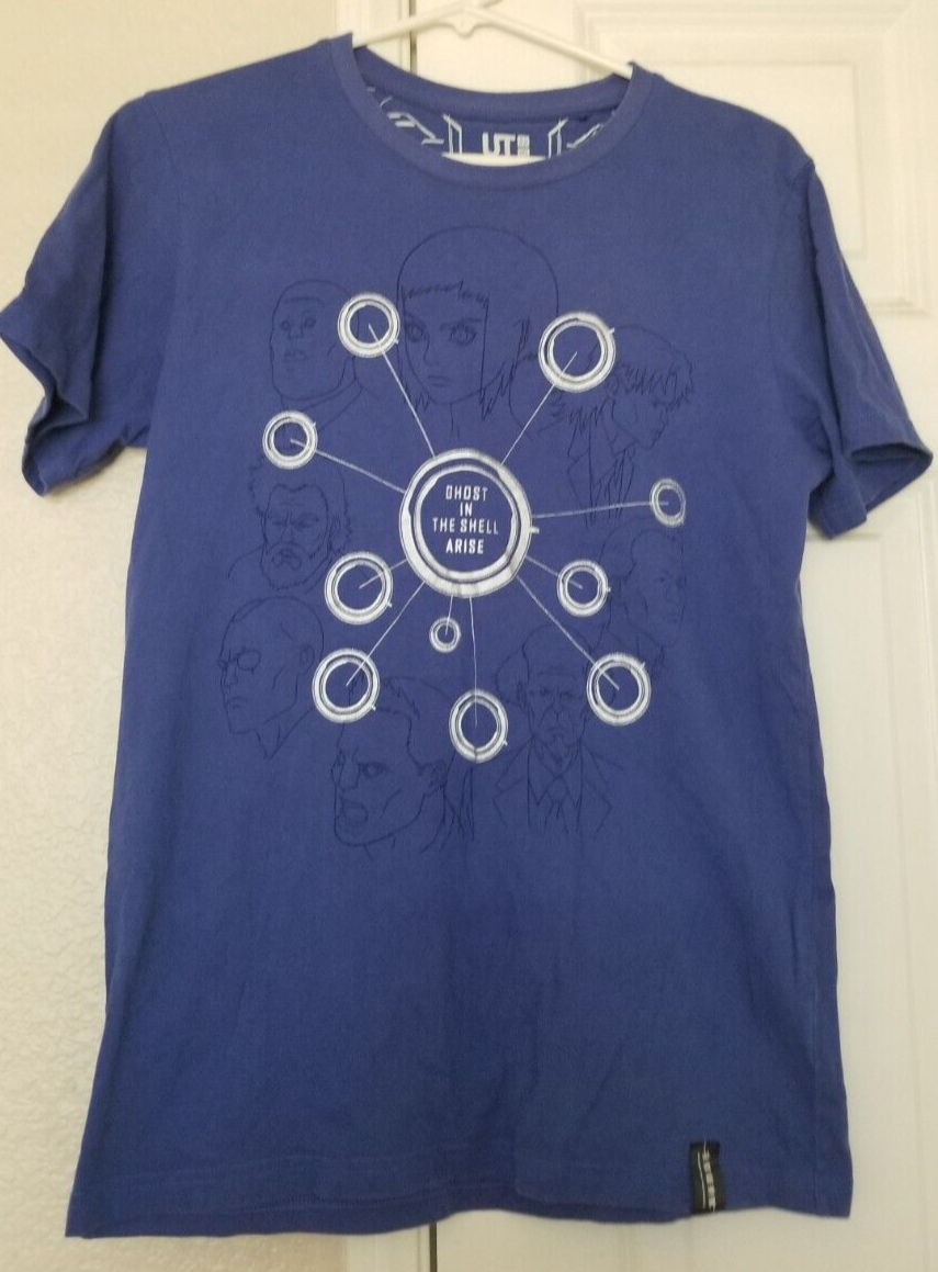 Uniqlo UT Japan x GHOST IN THE SHELL RARE Blue T-Shirt Sz M Uniqlo UT Japan x GHOST IN THE SHELL RARE Blue T-Shirt Sz M