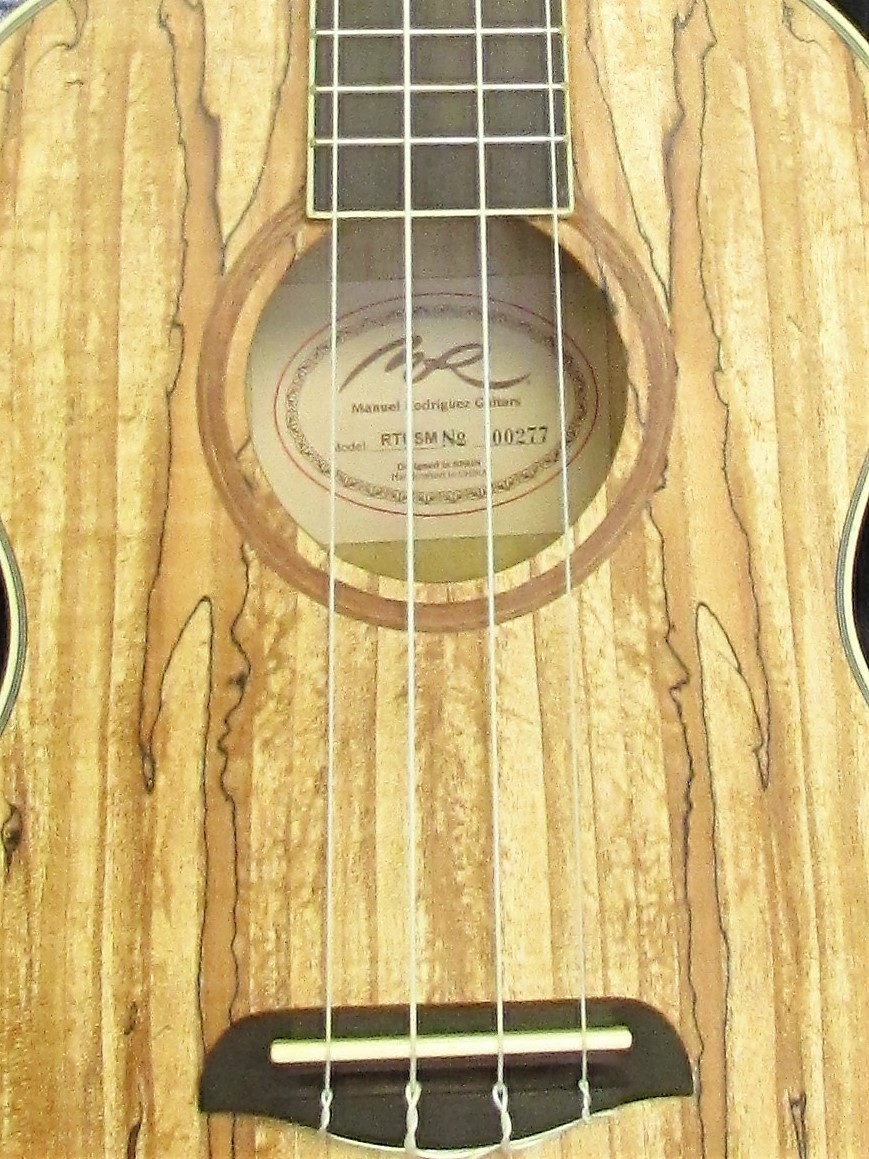 Manuel Rodriguez~RTUSM~#277~Spalted Maple~Concert Ukulele~Natural Wood~Soft Case