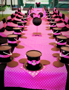 2minnie Mouse Hot Pink Polka Dot Plastic Table Cover Birthday