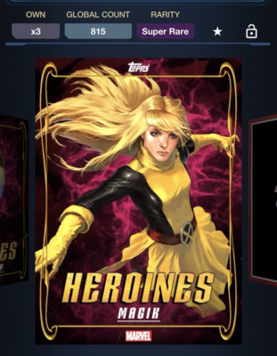 Topps Marvel Collect MAGIK SR Heroines Premiere Red Motion Digital