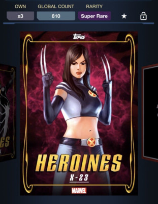 Topps Marvel Collect X-23 SR Heroines Premiere Red Motion Digital