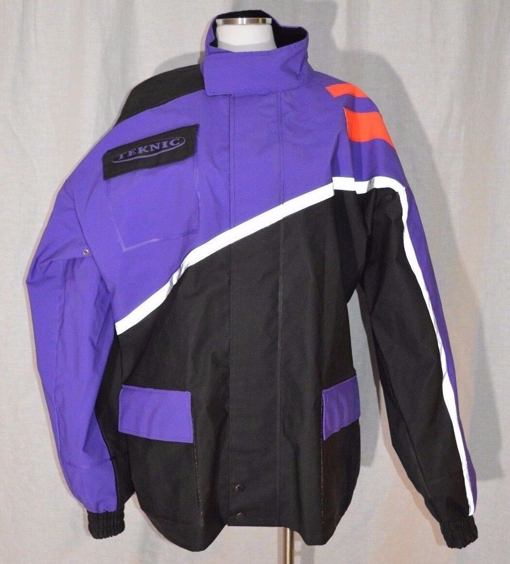 Teknic Purple Orange Black Polyester Blend Riding Jacket Size ...