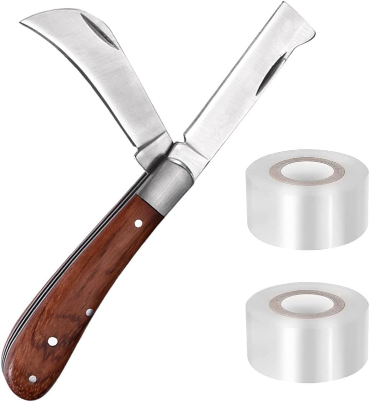 Grafting Gardening Knife or Electrician Knife,Double-Blade Garden Knife for Budd