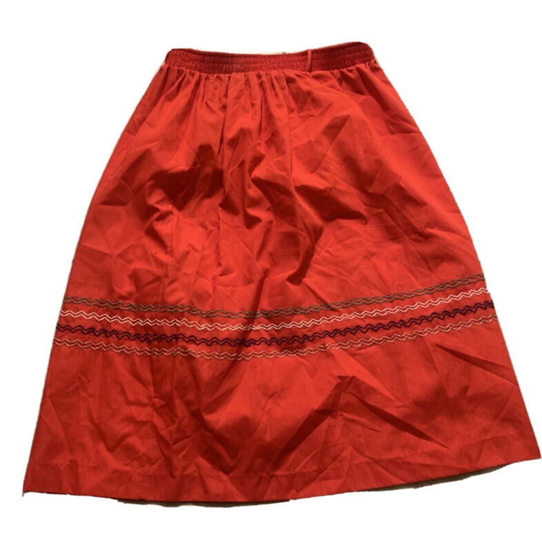 Seminole Ceremonial Skirt Handmade S?! Red Embroidered