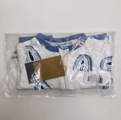 Kyte Baby Zippered Romper in Slate Blue Rainbow 3-6 Months Retired Print New NIB