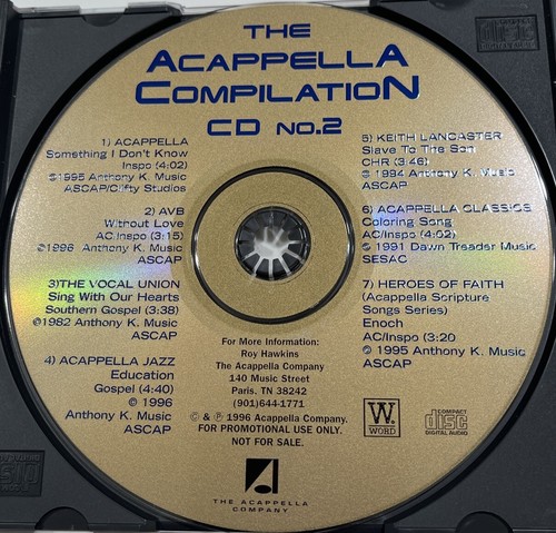 PROMO Acappella/Keith Lancaster “Vol. 2 Compilation” w/RADIO