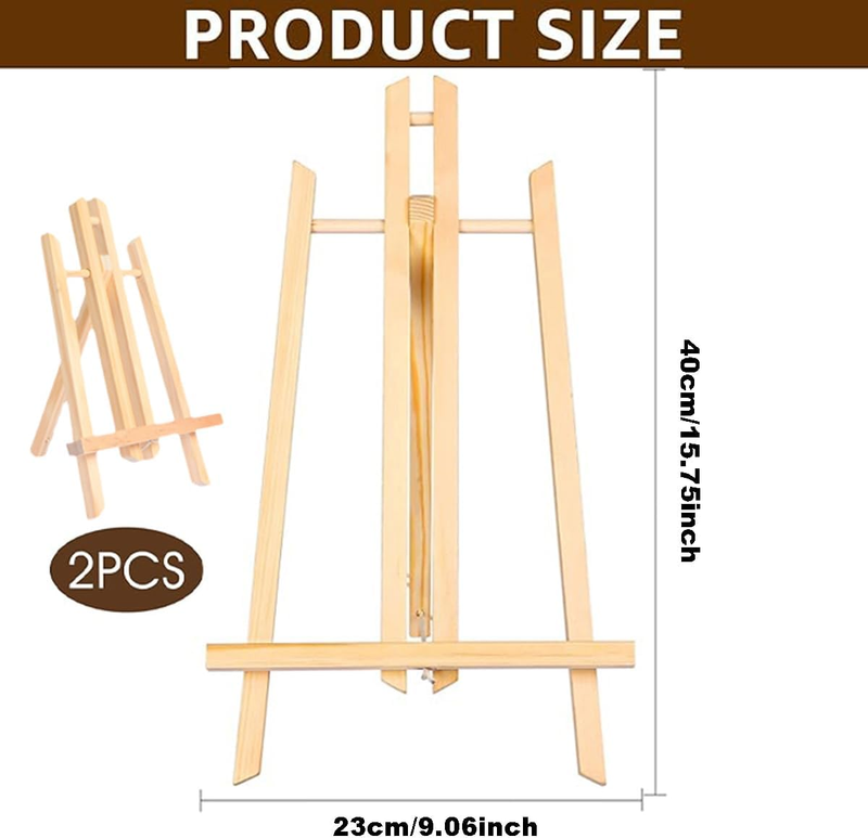 2 Pack Tabletop Art Easel Set, 16" Tall Tabletop Easel, Painting Easels for Kids