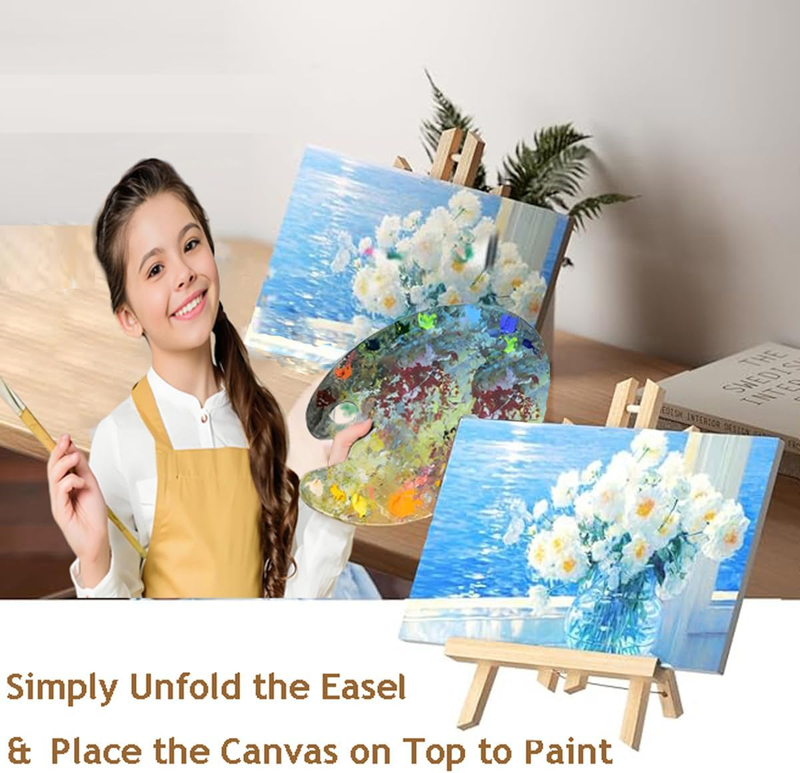 2 Pack Tabletop Art Easel Set, 16" Tall Tabletop Easel, Painting Easels for Kids