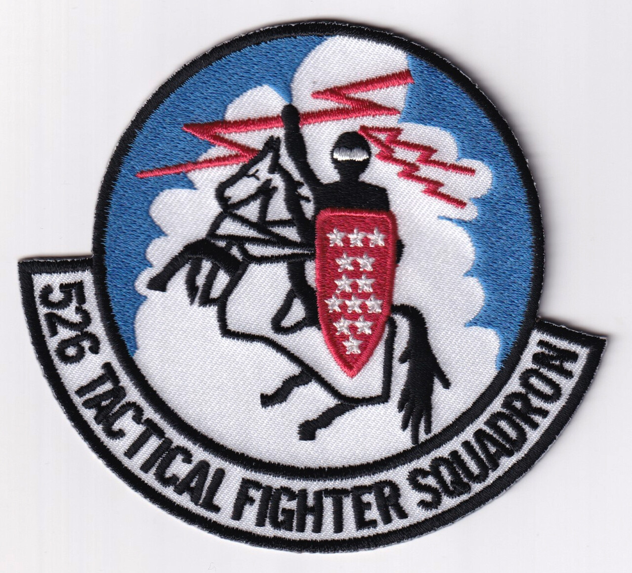 526th Tactical Fighter Squadron (TFS) Patch, 4 inch, Hook