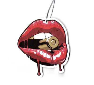Sport Car Air Freshener Seductive Red Lips Mixed Fragrence Decal Free Shipping!
