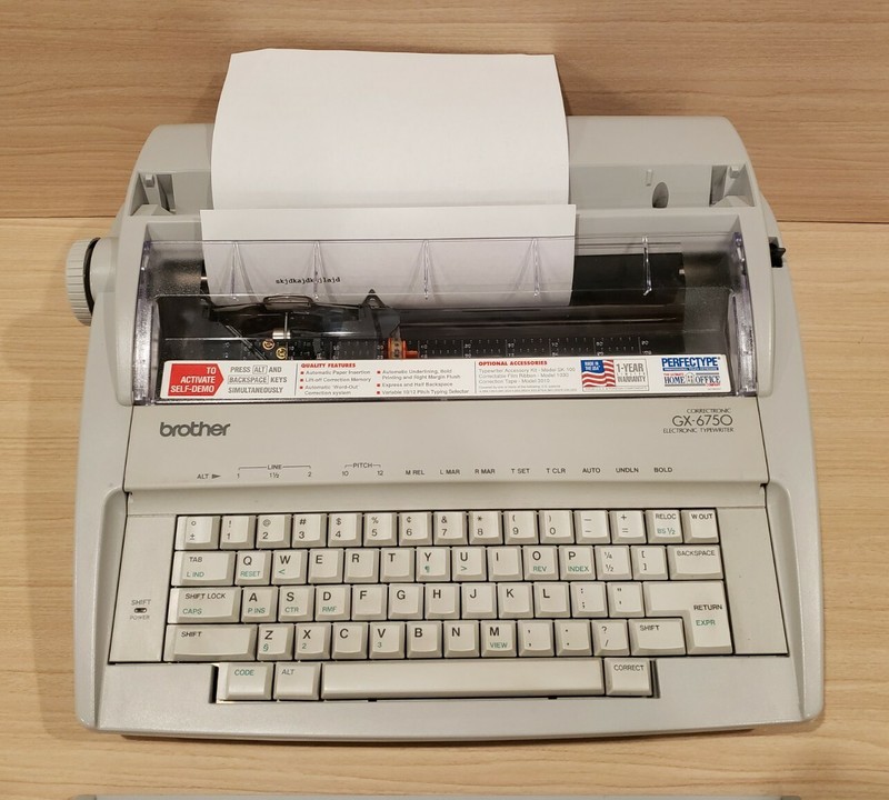 1992 Brother GX-6750 on the Typewriter Database