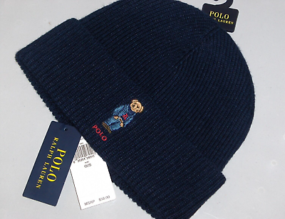 POLO RALPH LAUREN Men s BIG TALL Sweater Denim Bear Beanie Hat
