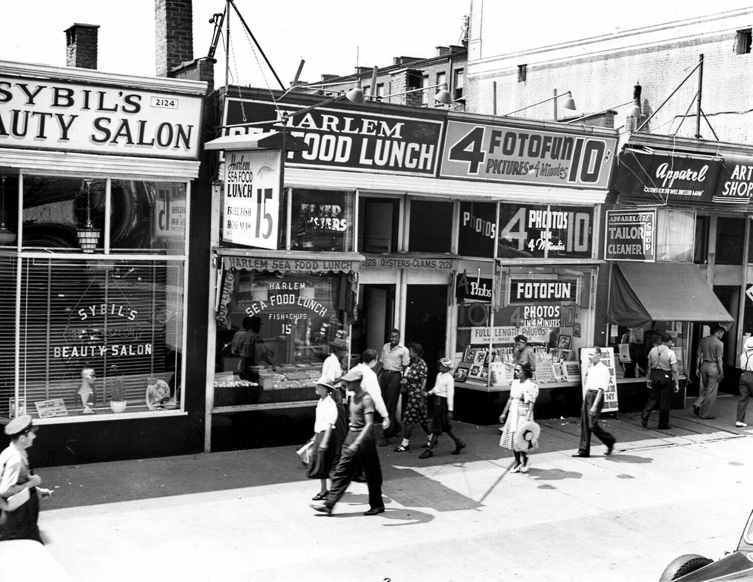 1939 Street View Harlem New York Vintage Photograph Picture 8.5 1939 Street View Harlem New York Vintage Photograph Picture 8.5