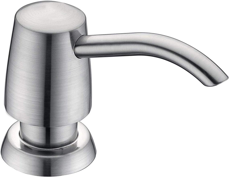 Avola Built in Sink Soap Dispensers ABS Plastic Pump-Head Brushed Nickel 1 Pack