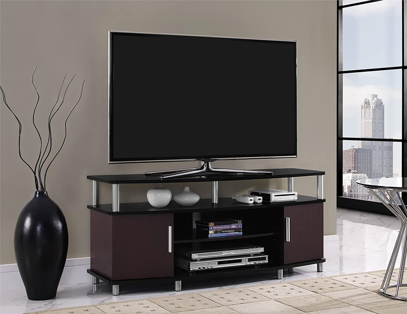 Entertainment Center Media Console Furniture Storage Wood Ca