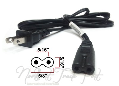 Figure-8 AC Power Cord For Coca Cola Koolatron Model CC-06 Mini Fridge Cooler