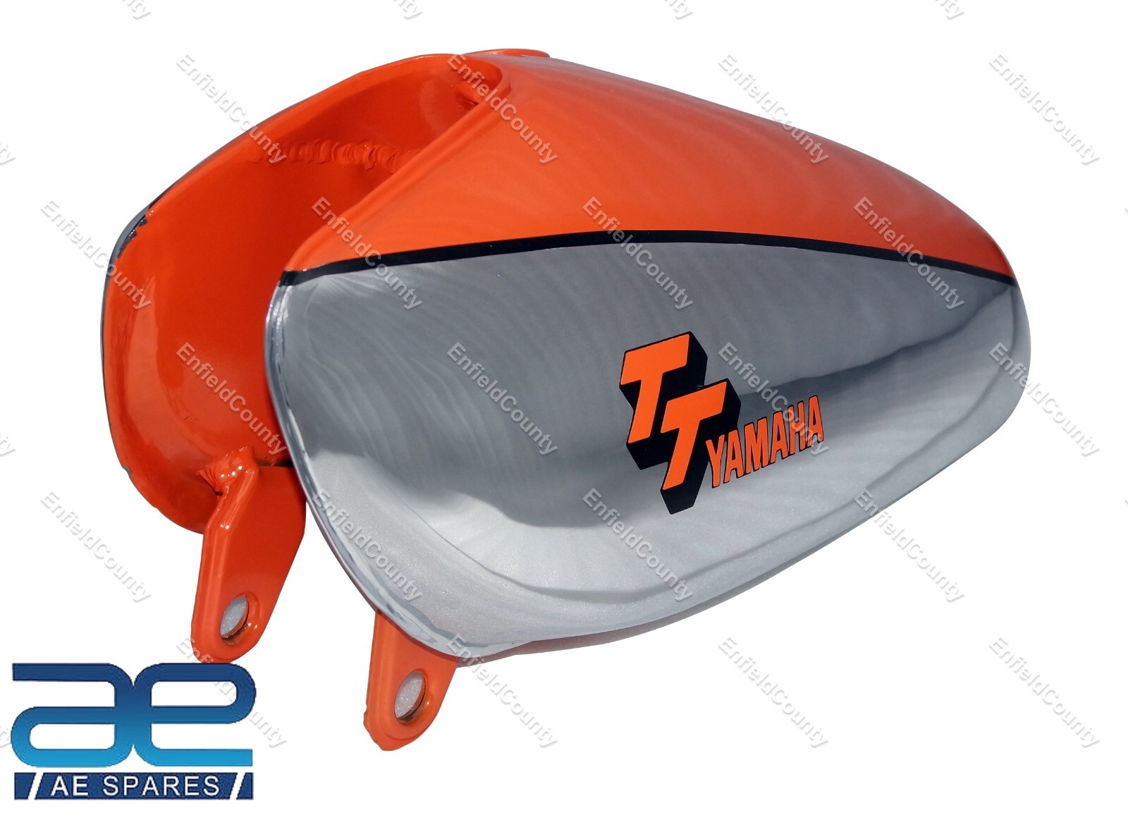 Fuel Petrol Gas Tank Steel Chrome & Orange for Yamaha XT500 TT500 1977 Model  