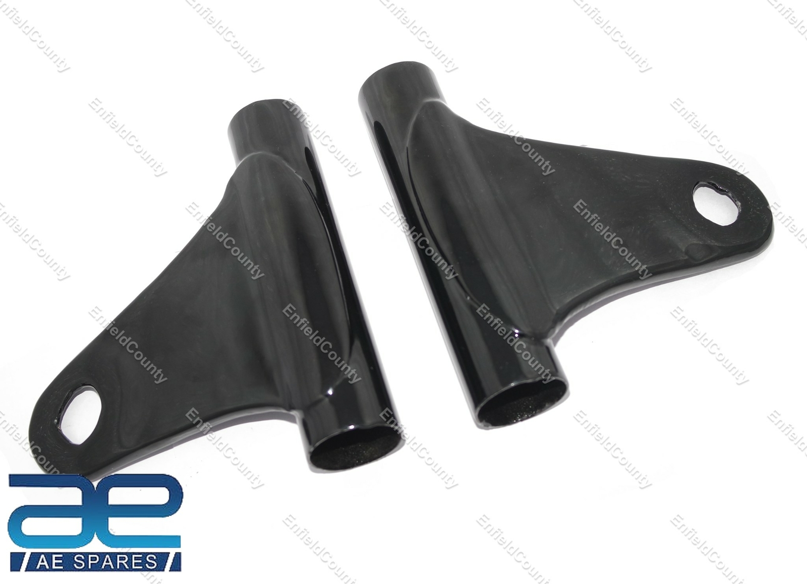 For Kawasaki KH 250 Headlight Bracket Mount Fork Shrouds Pair Steel Black 