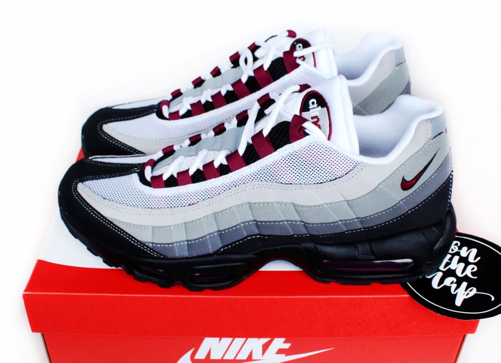 Nike Air Max 95 Dark Beetroot OG Black Pearl Grey UK 7.5 US Nike Air Max 95 Dark Beetroot OG Black Pearl Grey UK 7.5 US