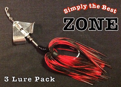 1/4 Oz. IN LINE BUZZ BAITS!  ZONE Simply The Best. 3 PACK SPECIAL. $1 SHIPS