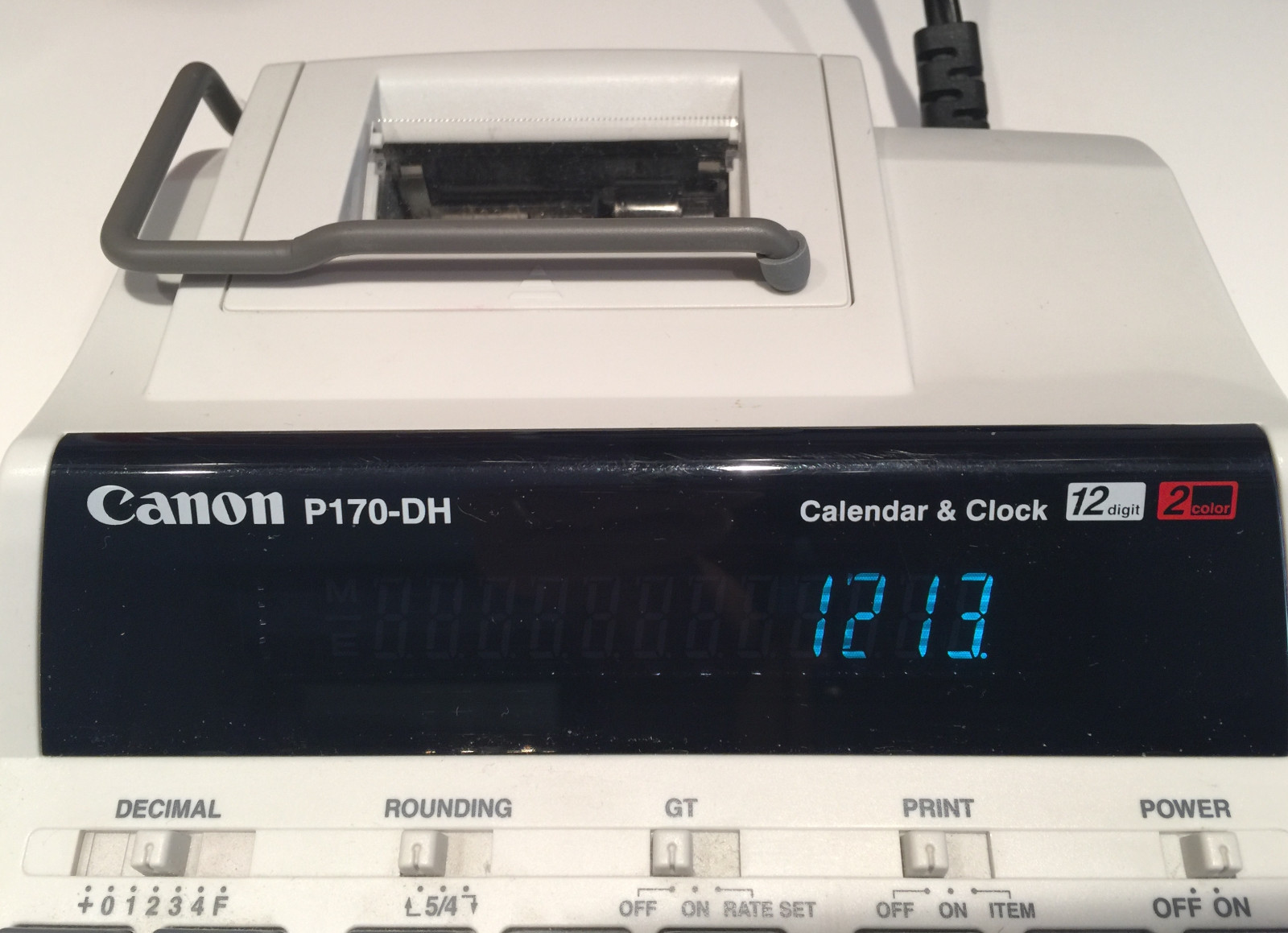 Canon P170-DH Calendar & Clock 12 Digit 2 Color Printing Calculator