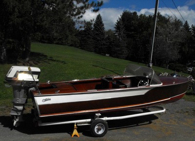 1959 Wooden Carver Boat. Survivor. Complete. Original.
