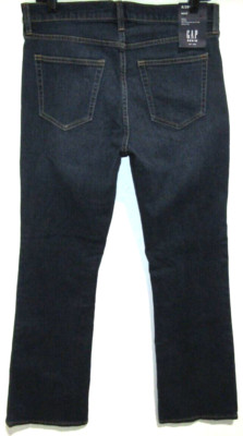 NWT GAP DENIM BOOT MID RISE STRETCH DARK WASH DENIM JEANS WOMENS SIZE 8