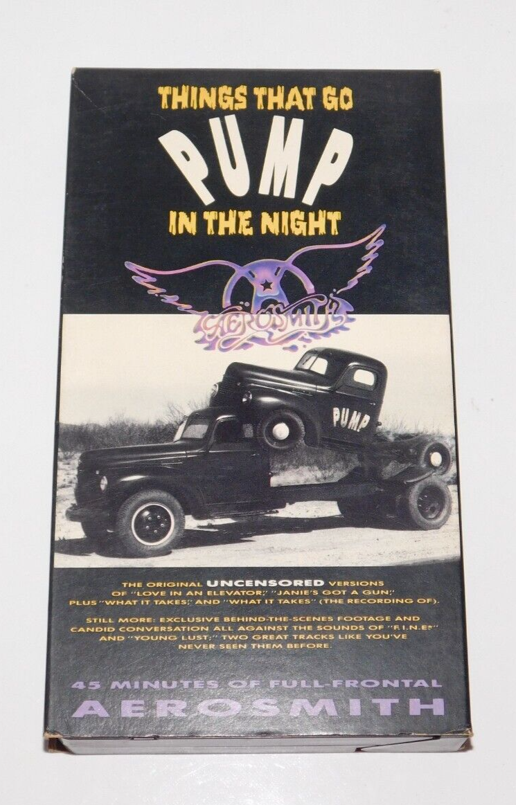 Aerosmith Things That Go Pump in the Night VHS 1990 Original