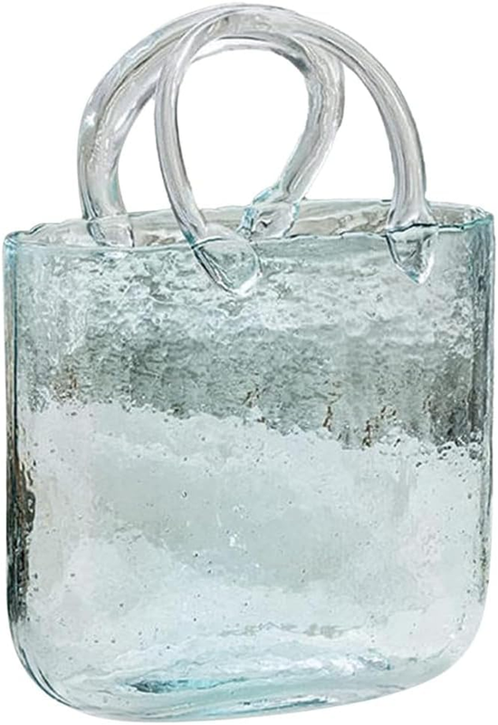 Creative Clear Vase,Glass Handbag Shape Fish Tank,Clear Glass Vase,Hydroponic Fl