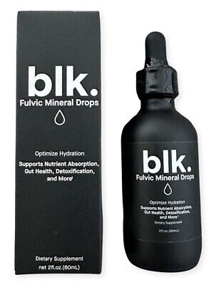 All Natural Fulvic/Humic Trace Minerals 1000mg Concentrated Drops 2oz blk.