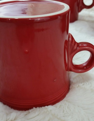Fiesta Fiestaware  Coffee Mugs Scarlet Red Set Of 4