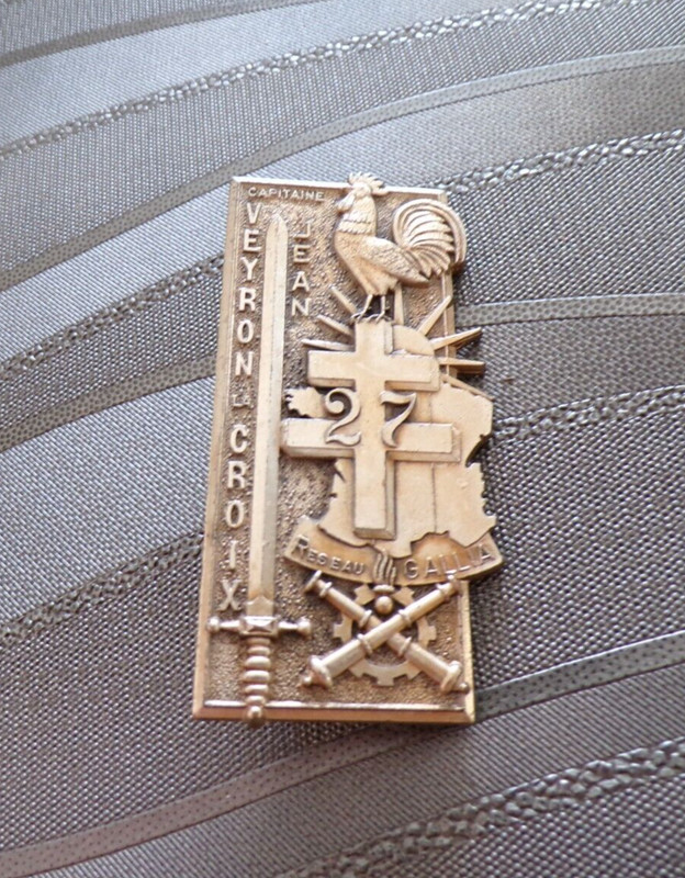 Insigne Militaire 27Â° Promotion Cne Jean Veyron La Croix Mat NÂ° 327 / L.R Tbe