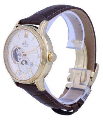 Pre-owned Orient Classic Sun Moon Phase Open Heart Dial Automatic Ra-as0010s10b Mens Watch