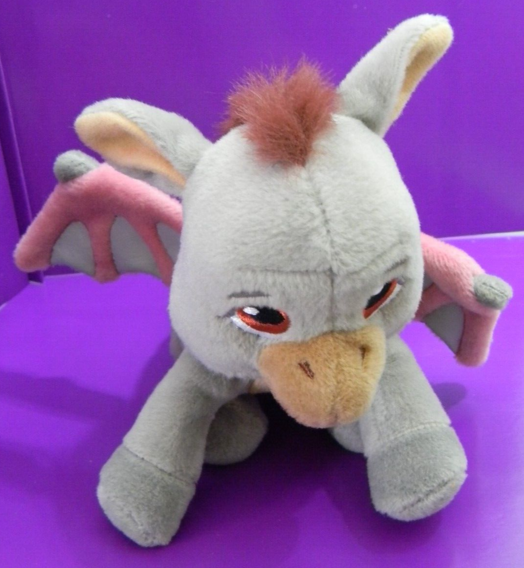 DREAN WORKS SHREK GRAY BABY DONKEY DRAGON SOFT STUFFED ANIMAL TOY 2007