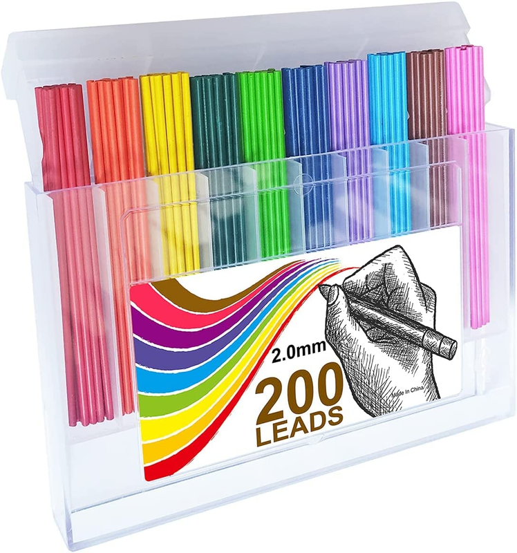 2.0 Mm Mechanical Pencil Lead 10 Unique Colored Penc