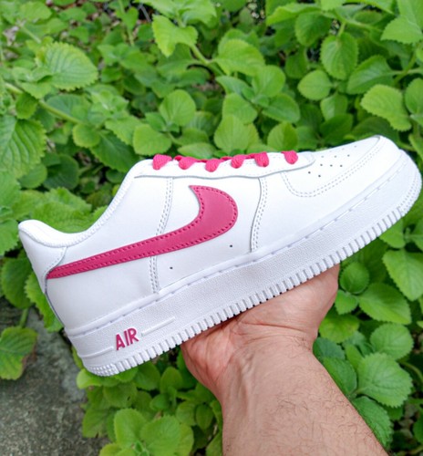 Pre-owned Nike Air Force 1 '07 Triple White Raspberry Women/girl Gs Multi Size Af1