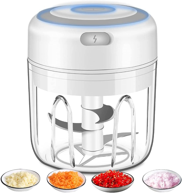 Electric Mini Garlic Chopper, Portable Food Processor, Vegetable Chopper Onion M