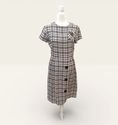 🌼 Handmade 1960s Check Day Dress –Classic Retro Charm | Last Chance  Size 10-12