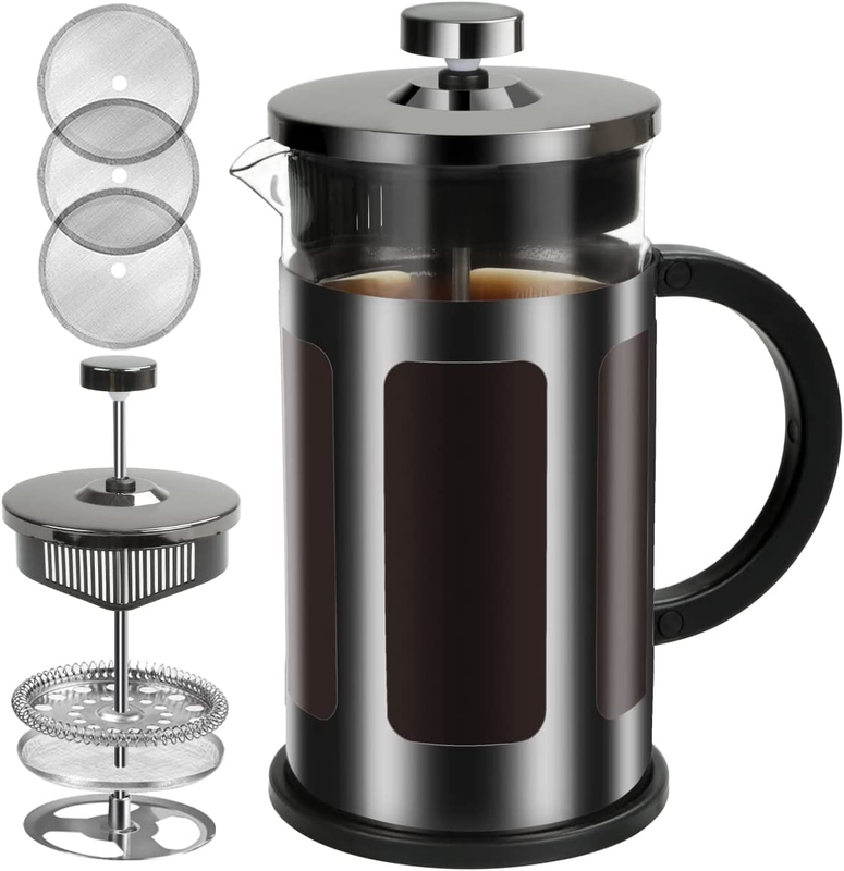 Coffee Maker 12 Ounce Stainless Steel With Borosilicate Glas