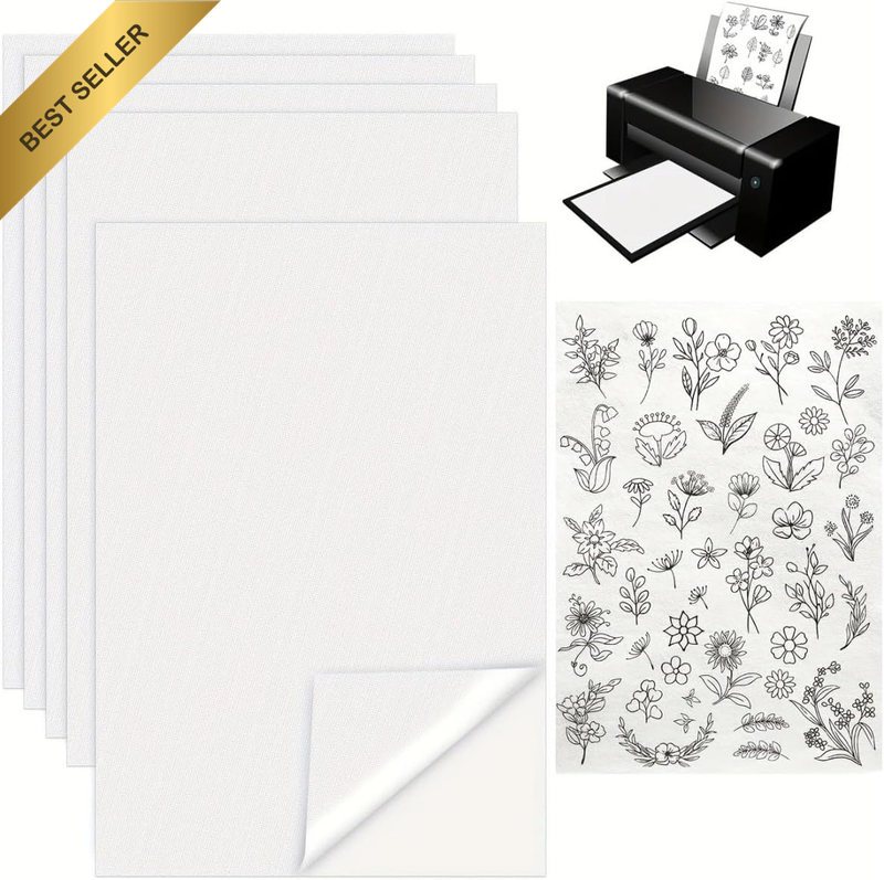Sticky Water Soluble Embroidery Stabiliser Paper Printable Wash Away Self Adhesi