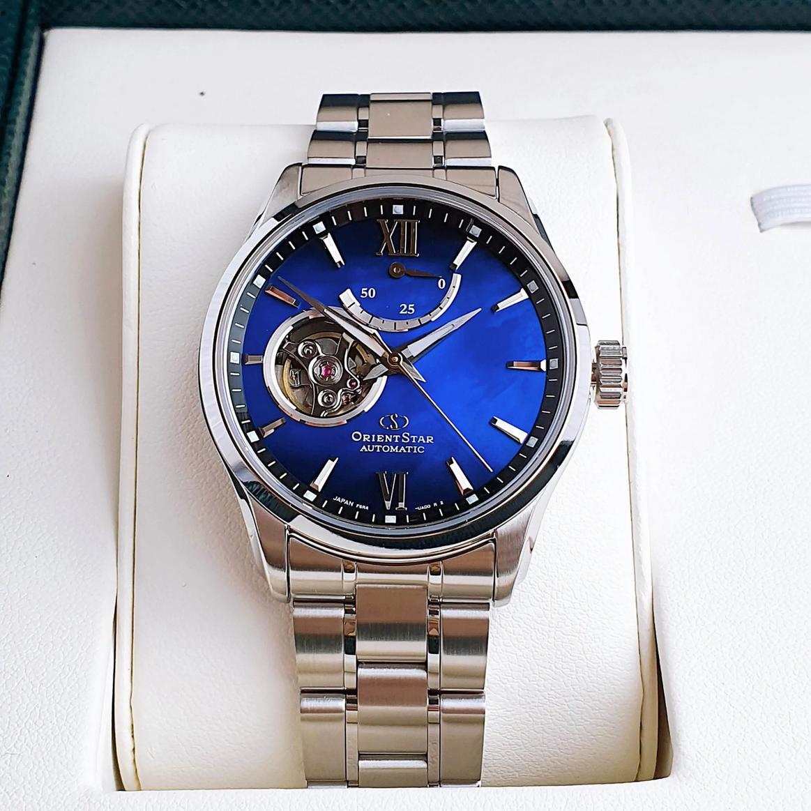 Pre-owned Orient Star Automatic Blue Dial Sapphire Crystal Men's Watch Rk-at0011a