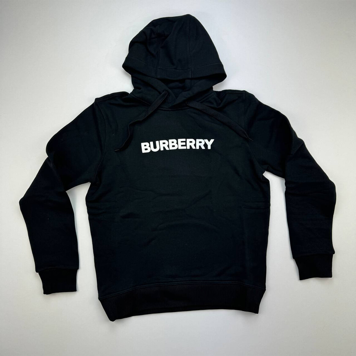 BURBERRY Men Logo Print Sweatshirt Hoodie Long Sleeves Black