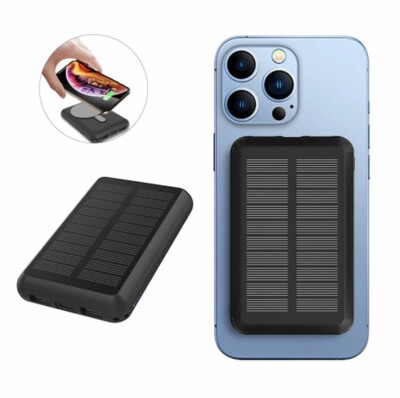 Power Bank Solar Charge Magnetic Wireless Charger Portable
