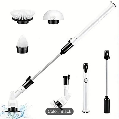 Versatile Electric Spin Scrubber with 8 Brush Heads - USB Rechargeable, IPX7, 