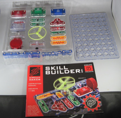 Circuit Maker Skill Builder 125 Projects Edu Toys Fun Sounds Stunts Electronic