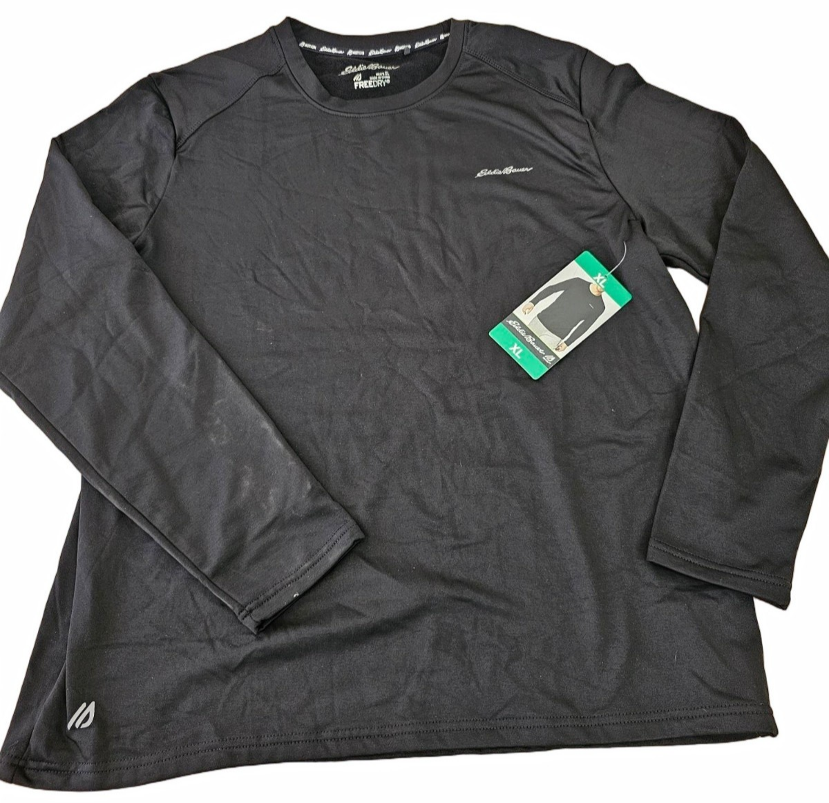 Eddie Bauer Mens Brushed Long Sleeve Crewneck Sweatshirt Black XL / X-LARGE