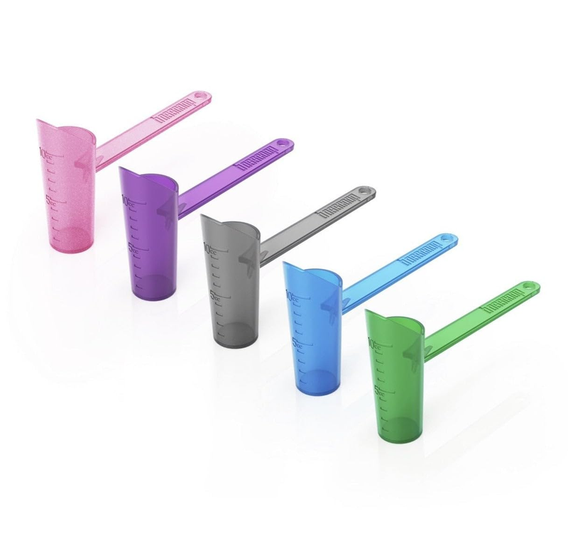 [5-Pack] No Spill Water Bottle Scoop for Supplements, Protein Powder, Pre-Workou