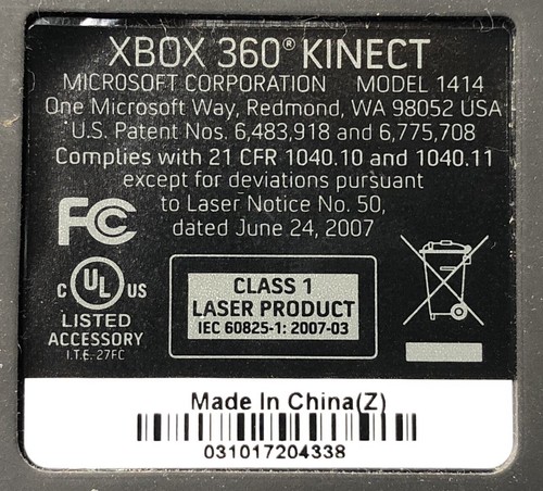 Microsoft Xbox 360 Kinect Motion Sensor Bar Model 1414 Official Genuine OEM